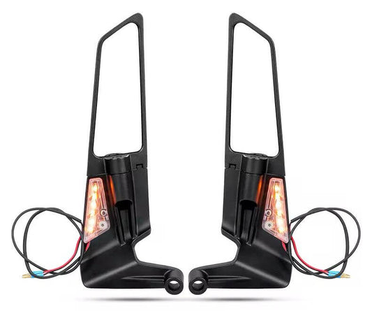 Espejos Alerón Naked con direccional : Aerodinámicos, Visión Clara y Estilo Innovador en Carretera.🔥